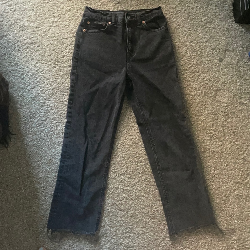 ASOS Design cropped washed black jeans